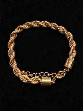 ⚜️ Gold-Tone Rope Chain | Barrel Clasp Bracelet | Classic Stack 💗